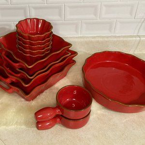 KSP Tuscana Bakeware Set (Red) 16 pieces